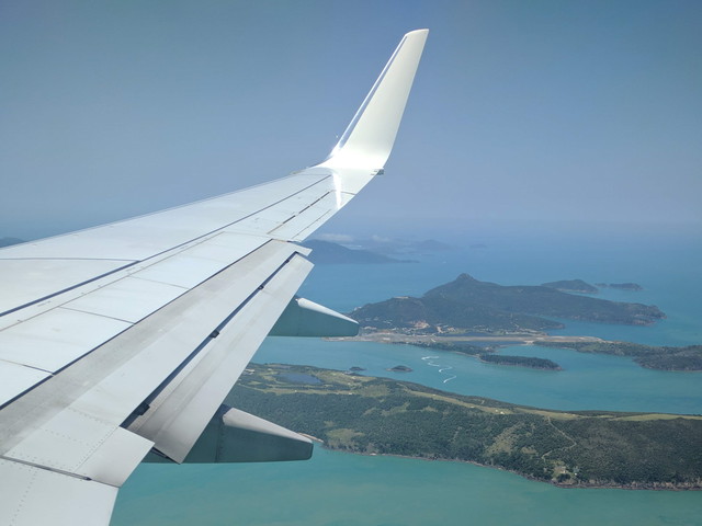 飛行機から見たハミルトン島