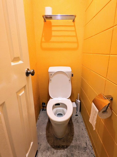 SEAWALL HOSTELのシャワールームにあるトイレ